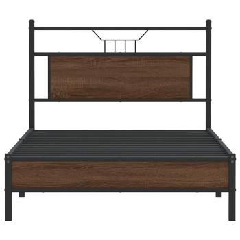 Bettgestell ohne Matratze Braun Eichen-Optik 107x203 cm