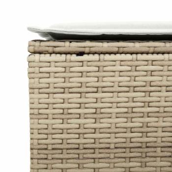ARDEBO.de - 4-tlg. Garten-Sofagarnitur mit Kissen Beige Poly Rattan