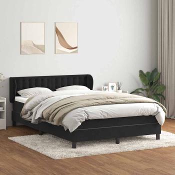 ARDEBO.de - Boxspringbett mit Matratze Schwarz 160x220 cm Samt