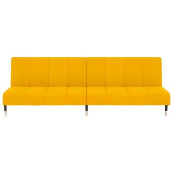 Schlafsofa 2-Sitzer Gelb Samt