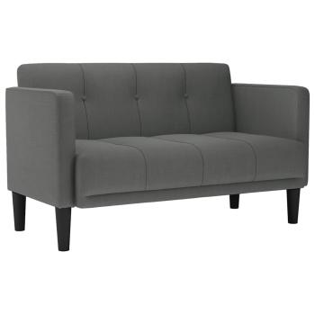Zweisitzer-Sofa Dunkelgrau 111 cm Stoff