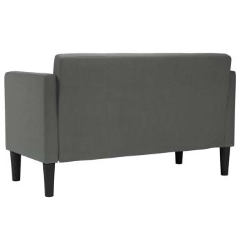 Zweisitzer-Sofa Dunkelgrau 111 cm Stoff