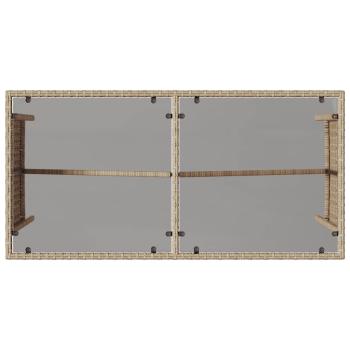 3-tlg. Garten-Essgruppe mit Kissen Beige Poly Rattan