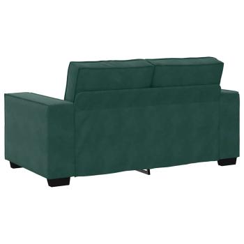2-Sitzer-Sofa Dunkelgrün 120 cm Samt