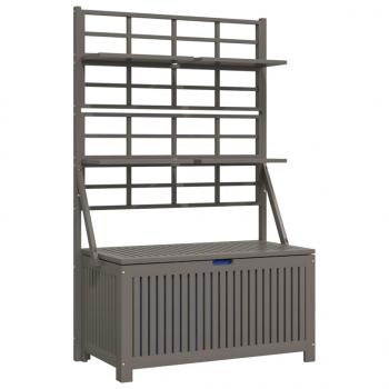 ARDEBO.de - Truhe mit Rankgitter Grau 99x50x160 cm Massivholz Akazie