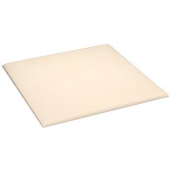 Wandpaneele 12 Stk. Creme 30x30 cm Samt 1,08 m²