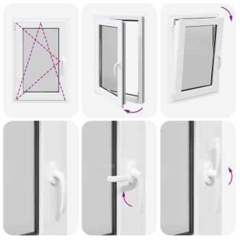 Kellerfenster RISOR 60x90 cm Dreh Kipp DIN Links Weiß