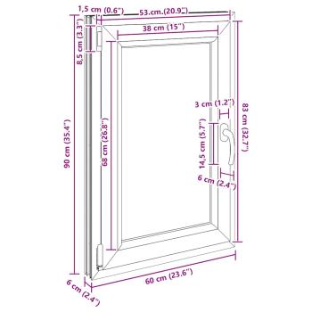 Kellerfenster RISOR 60x90 cm Dreh Kipp DIN Links Anthrazit