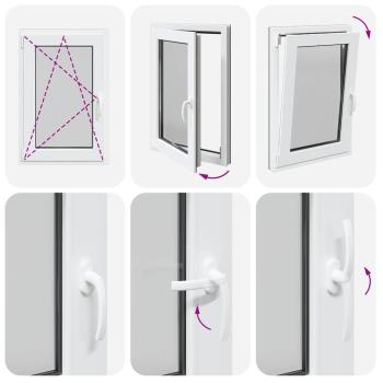 Kellerfenster RISOR 60x90 cm Dreh Kipp DIN Links Anthrazit