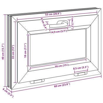 Kellerfenster RISOR 60x40 cm Kipp 3-fach Verglasung Weiß