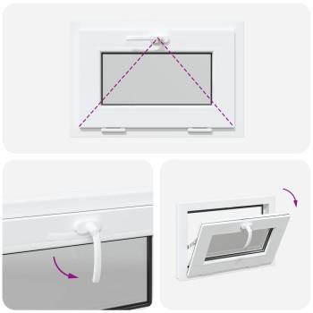 Kellerfenster RISOR 60x40 cm Kipp 3-fach Verglasung Weiß