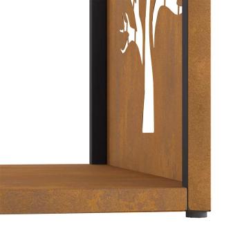 Brennholzregal 40x40x40 cm Wetterfester Stahl