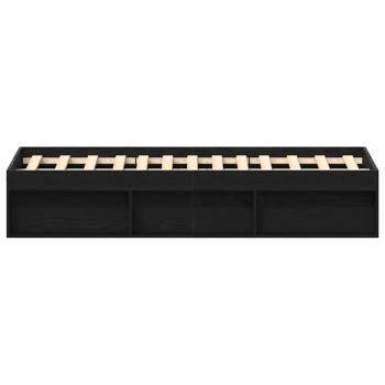 Bettgestell ohne Matratze Schwarz Eichen-Optik 140x200 cm