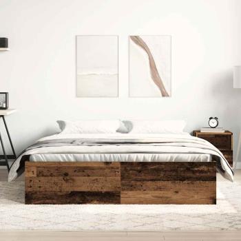 Bettgestell ohne Matratze Altholz-Optik 150x200cm Holzwerkstoff