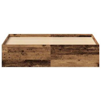 Bettgestell ohne Matratze Altholz-Optik 150x200cm Holzwerkstoff