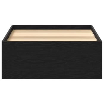 Bettgestell ohne Matratze Schwarz Eichen-Optik 90x190 cm