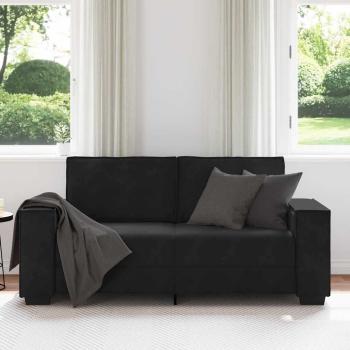 2-Sitzer-Sofa Schwarz 140 cm Samt