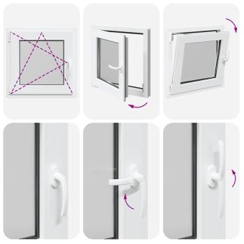 Kellerfenster RISOR 60x60 cm Dreh Kipp DIN Links Weiß