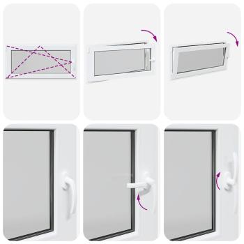 Kellerfenster RISOR 120x60 cm Dreh Kipp DIN Links Weiß