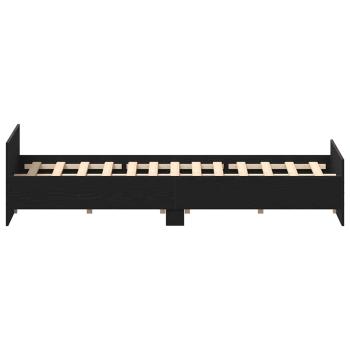 Bettgestell ohne Matratze Schwarz Eichen-Optik 140x200 cm