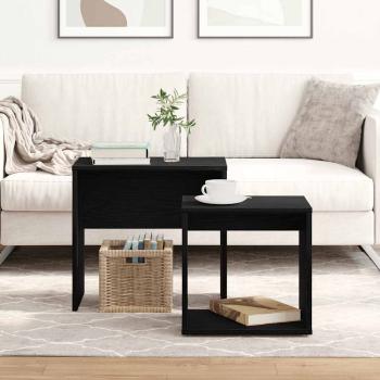 Couchtische 2 Stk. Schwarz Eichen-Optik Holzwerkstoff