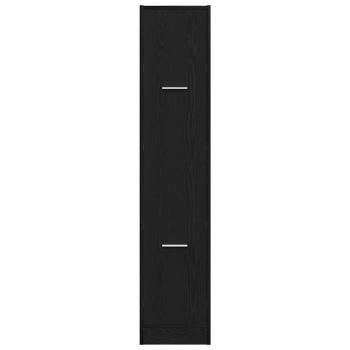 Apothekerschrank Schwarz Eichen-Optik 30x41x144,5 cm