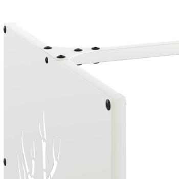 Brennholzregal Weiß 40x40x40 cm Kaltgewalzter Stahl