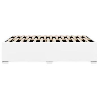 Bettgestell ohne Matratze Weiß 137x190 cm Kunstleder