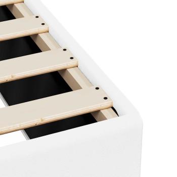 Bettgestell ohne Matratze Weiß 137x190 cm Kunstleder