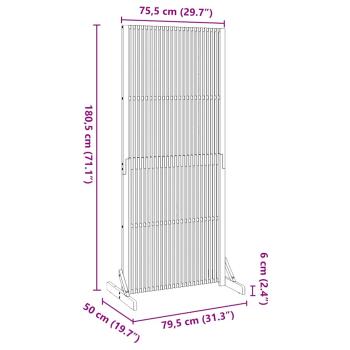 Sichtschutz Innen/Außen 180,5 cm Massivholz Akazie