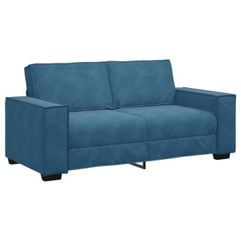 ARDEBO.de - 2-Sitzer-Sofa Blau 140 cm Samt