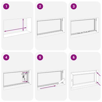 Kellerfenster RISOR 110x50 cm Dreh Kipp DIN Rechts Weiß