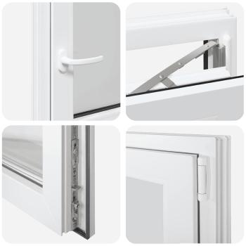 Kellerfenster RISOR 60x60 cm Dreh Kipp DIN Rechts Weiß