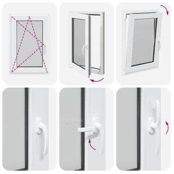 Kellerfenster RISOR 60x90 cm Dreh Kipp DIN Links Weiß