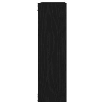 Wandregal Schwarz Eichen-Optik 75x16x55 cm Holzwerkstoff