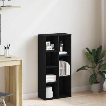 ARDEBO.de - Bücherregal Schwarz Eichen-Optik 50x25x104 cm Holzwerkstoff