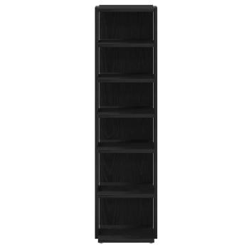 Schuhschrank Schwarz Eichen-Optik 25x27x102 cm Holzwerkstoff