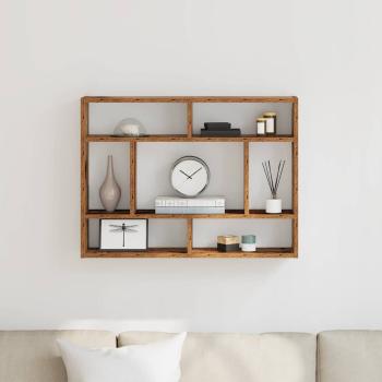 ARDEBO.de - Wandregal Altholz-Optik 75x16x55 cm Holzwerkstoff