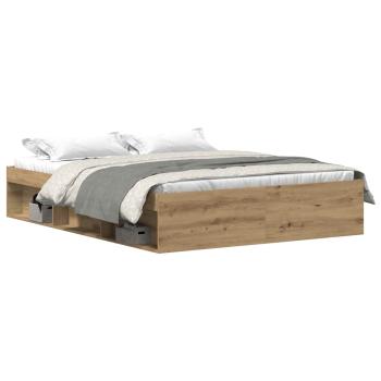 Bettgestell ohne Matratze Artisan-Eiche 150x200cm Holzwerkstoff