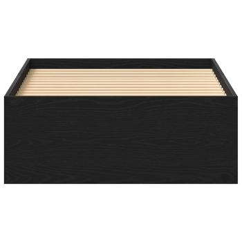 Bettgestell ohne Matratze Schwarz Eichen-Optik 100x200 cm