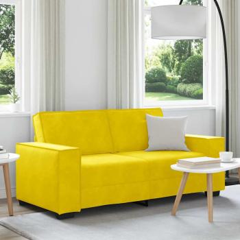 ARDEBO.de - 2-Sitzer-Sofa Gelb 140 cm Samt