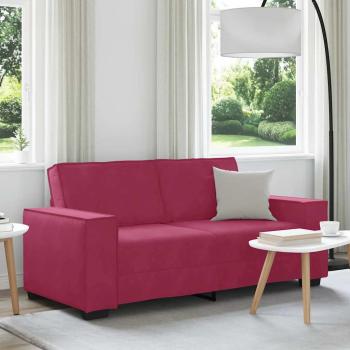 ARDEBO.de - 2-Sitzer-Sofa Weinrot 140 cm Samt