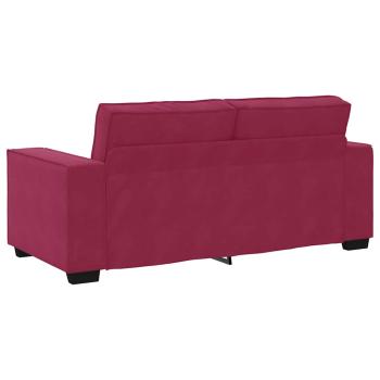 2-Sitzer-Sofa Weinrot 140 cm Samt