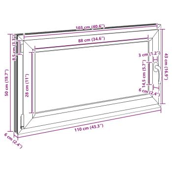 Kellerfenster RISOR 110x50 cm Dreh Kipp DIN Links Weiß