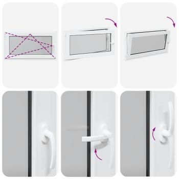 Kellerfenster RISOR 110x60 cm Dreh Kipp DIN Links Weiß