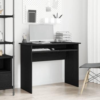 ARDEBO.de - Schreibtisch Schwarz Eichen-Optik 90x50x74 cm Holzwerkstoff