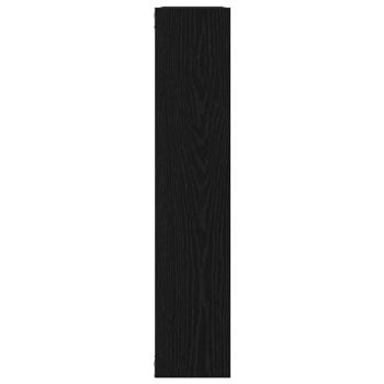 Wandregal Schwarz Eichen-Optik 90x16x78 cm Holzwerkstoff