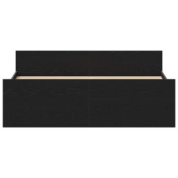 Bettgestell ohne Matratze Schwarz Eichen-Optik 120x200 cm