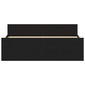 Bettgestell ohne Matratze Schwarz Eichen-Optik 140x190 cm
