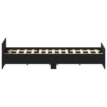 Bettgestell ohne Matratze Schwarz Eichen-Optik 140x190 cm